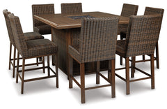 Furniture City Laplace - Ashley Furniture - Paradise Trail Outdoor Counter Height Dining Table with 6 Barstools - Outdoor Counter Height Dining Table with 6 Barstools - P750P6