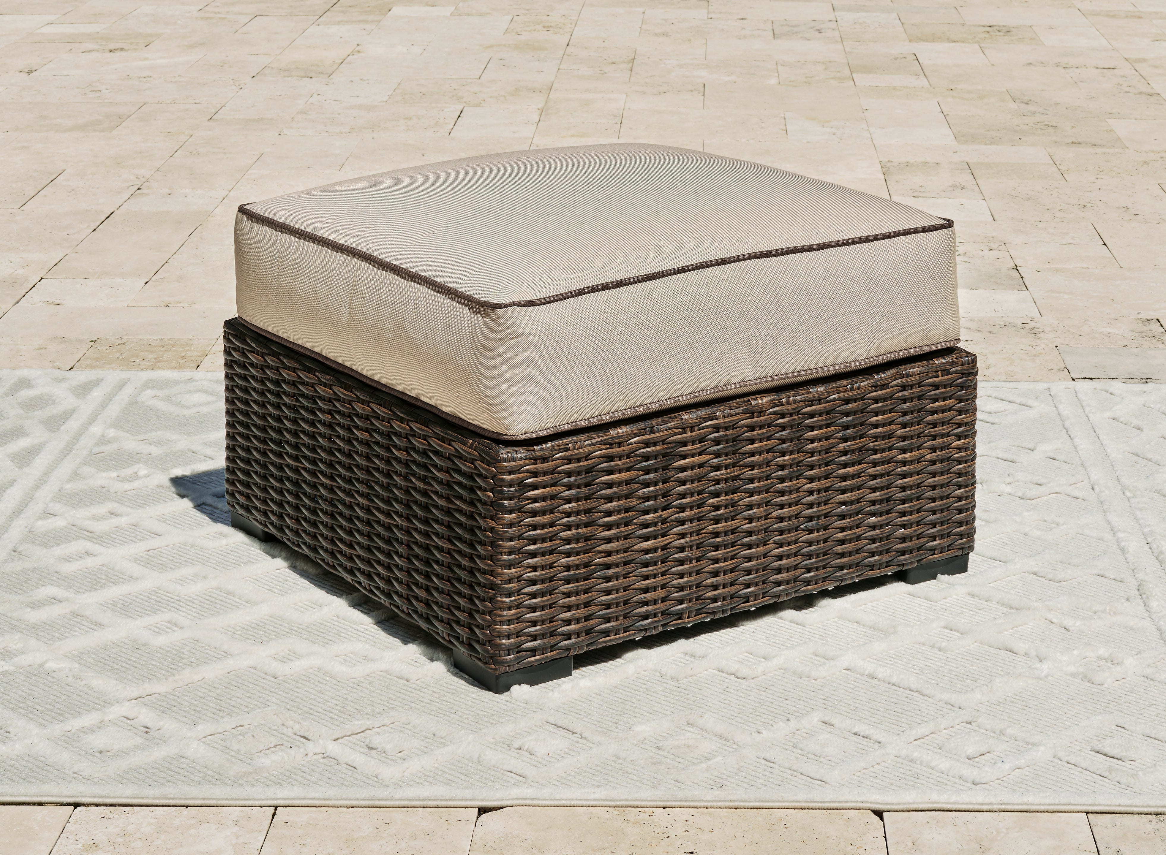 Furniture City Laplace - Ashley Furniture - Coastline Bay Outdoor - Ottoman with Cushion - P784-814