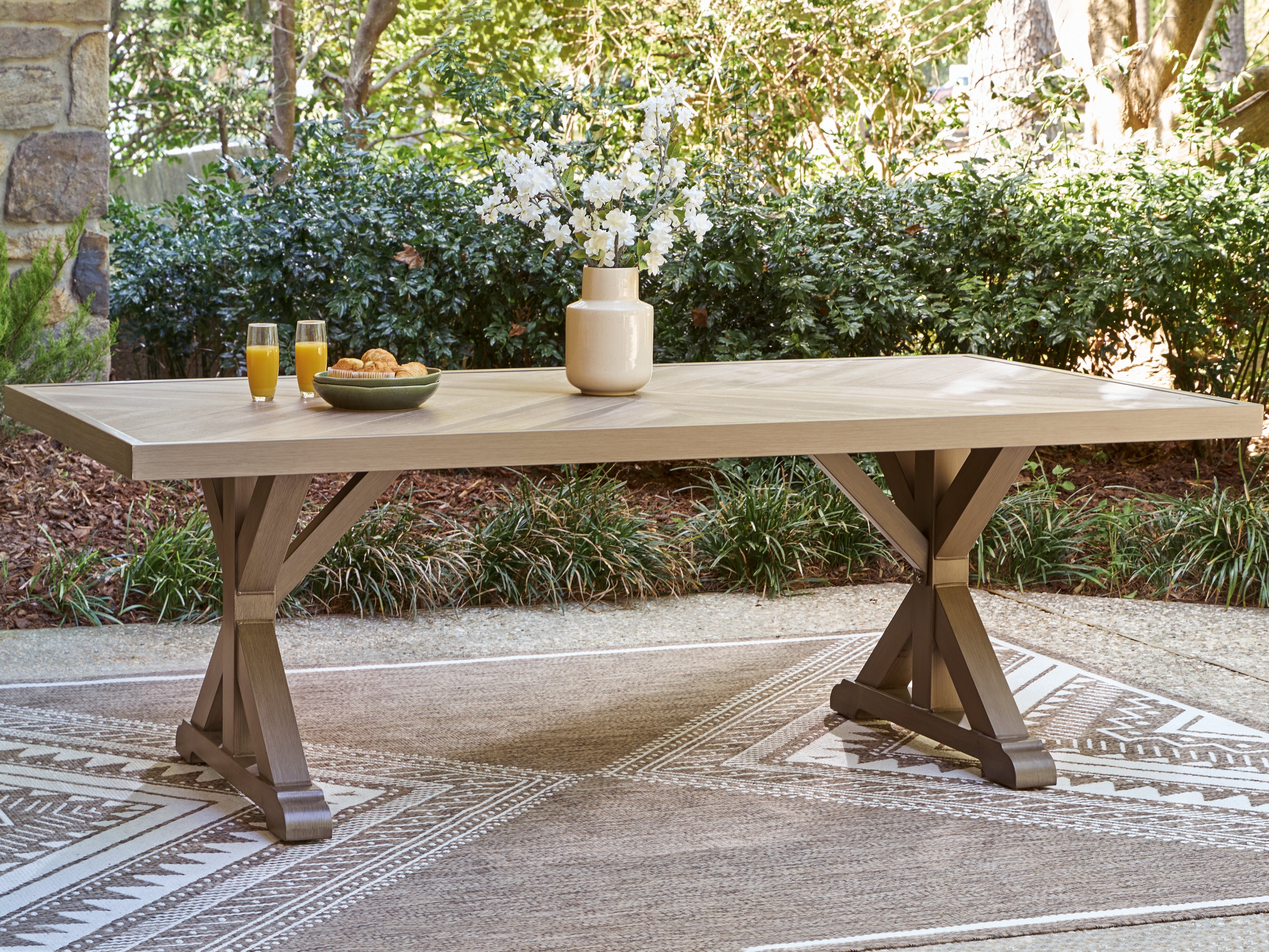 Furniture City Laplace - Ashley Furniture - Laguna Heights Outdoor Dining Table - RECT Dining Table w/UMB OPT - PCP790-625