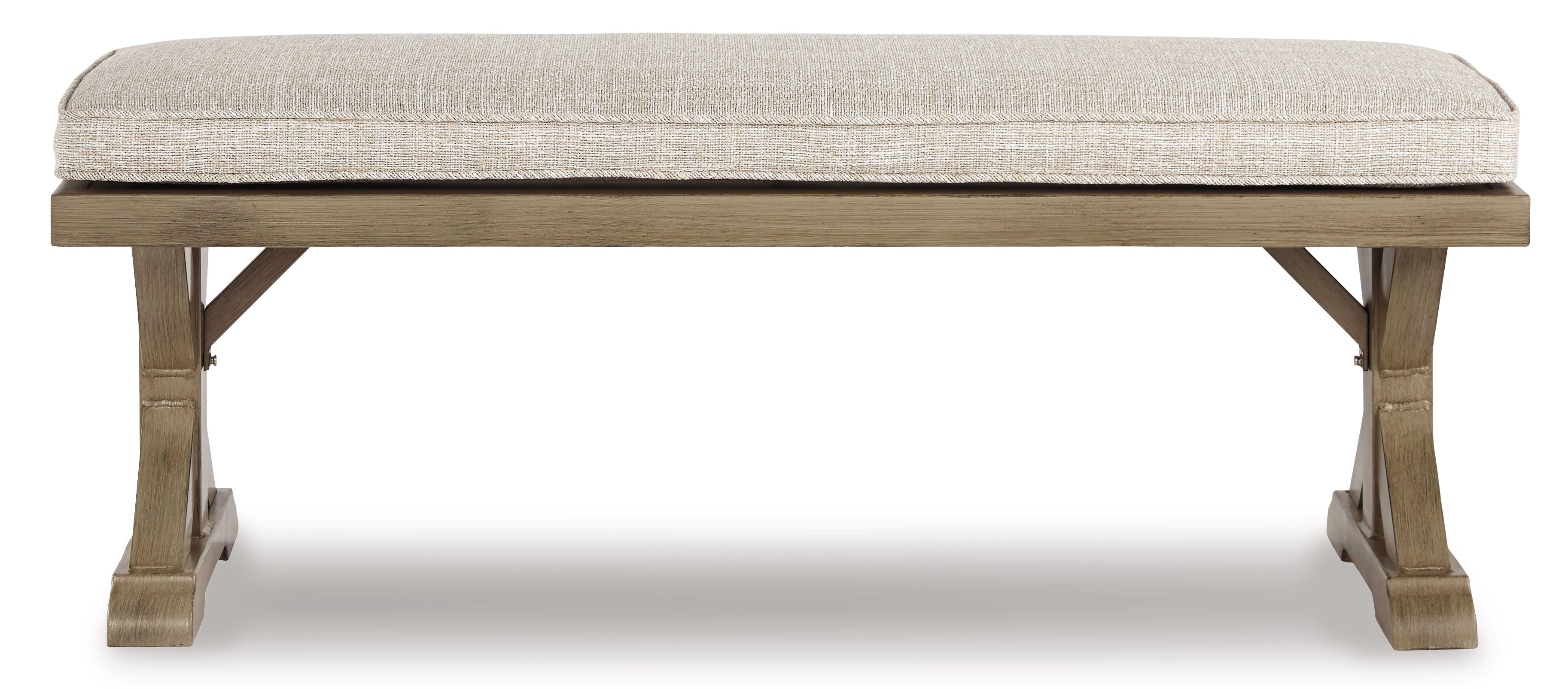 Furniture City Laplace - Ashley Furniture - Beachcroft Outdoor - Bench with Cushion / Beige - P791-600