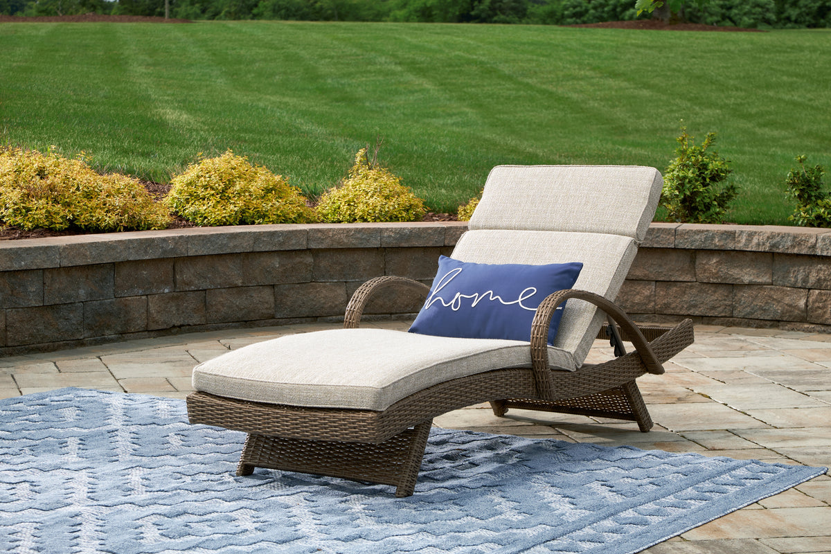 Furniture City Laplace - Ashley Furniture - Beachcroft Outdoor Chaise Lounge with Cushion - Chaise Lounge with Cushion - P791-815