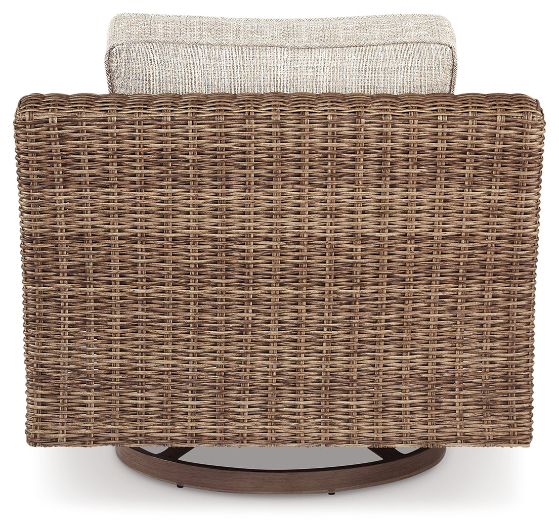 Furniture City Laplace - Ashley Furniture - Beachcroft Outdoor - Swivel Lounge Chair (1/CN) / Beige - P791-821
