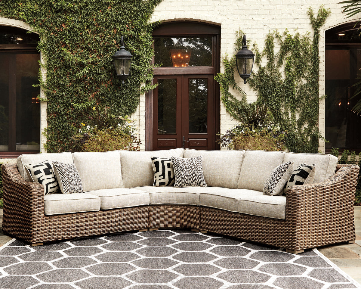 Furniture City Laplace - Ashley Furniture - Beachcroft 3-Piece Outdoor Seating Set - 3-Piece Outdoor Seating Set - P791P6