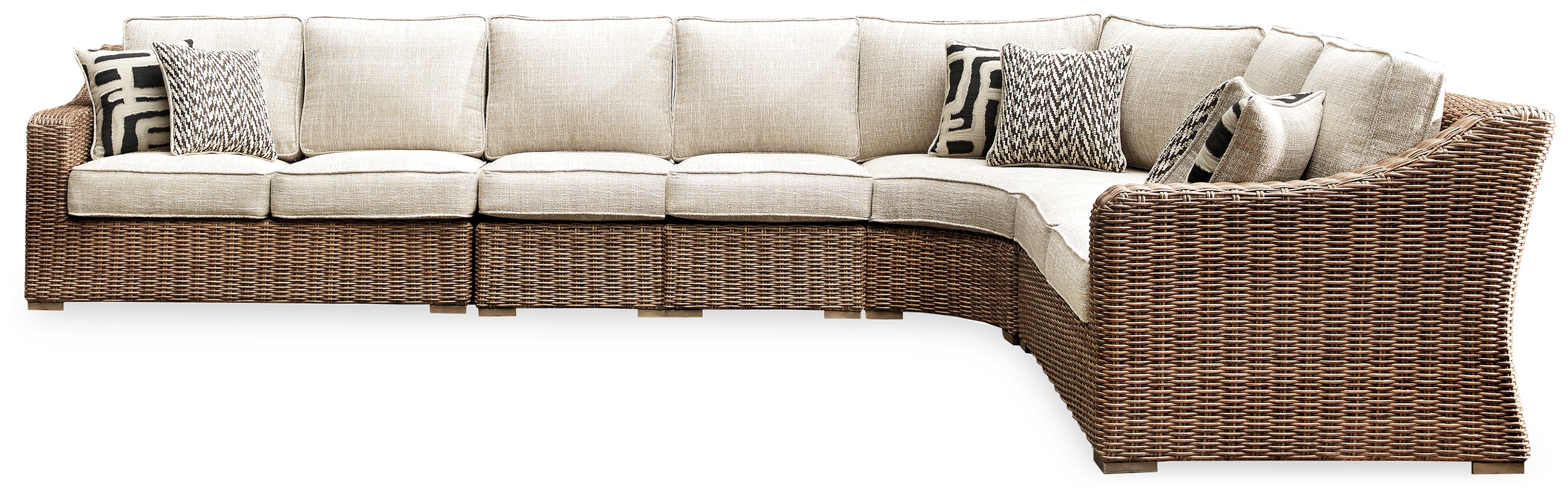 Furniture City Laplace - Ashley Furniture - Beachcroft Outdoor - Sofa with Cushion / Beige - P791-838