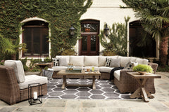 Furniture City Laplace - Ashley Furniture - Beachcroft 5-Piece Outdoor Sectional with Coffee Table and 2 End Tables - 5-Piece Outdoor Sectional with Coffee Table and 2 End Tables - P791P10