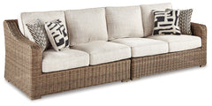 Furniture City Laplace - Ashley Furniture - Beachcroft Outdoor - Sofa with Cushion / Beige - P791-838