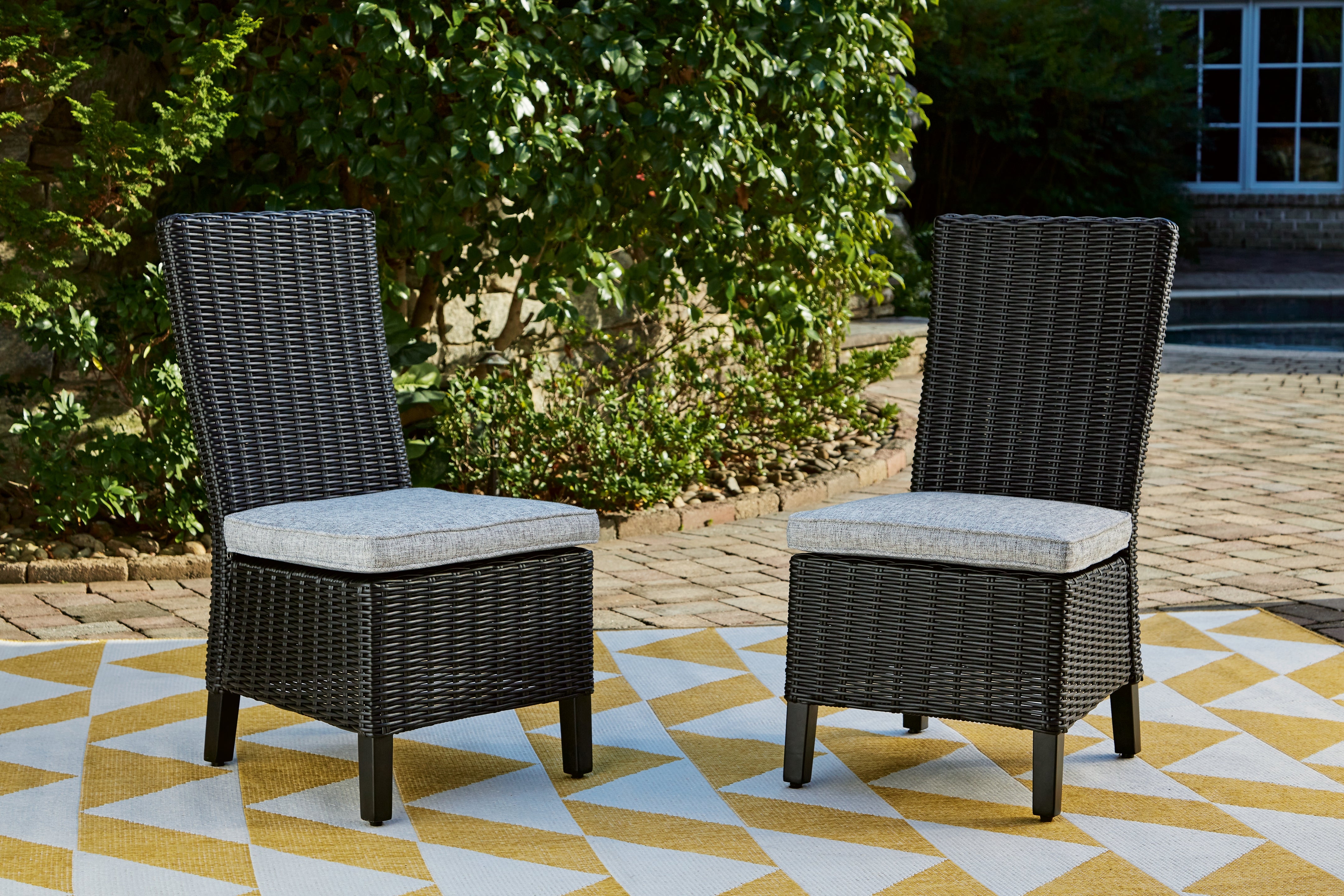 Furniture City Laplace - Ashley Furniture - Beachcroft Outdoor - Side Chair with Cushion (Set of 2) - P792-601