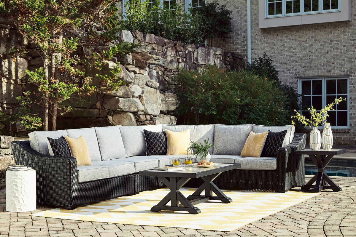 Furniture City Laplace - Ashley Furniture - Beachcroft 4-Piece Outdoor Sectional - 4-Piece Outdoor Sectional - P792P2