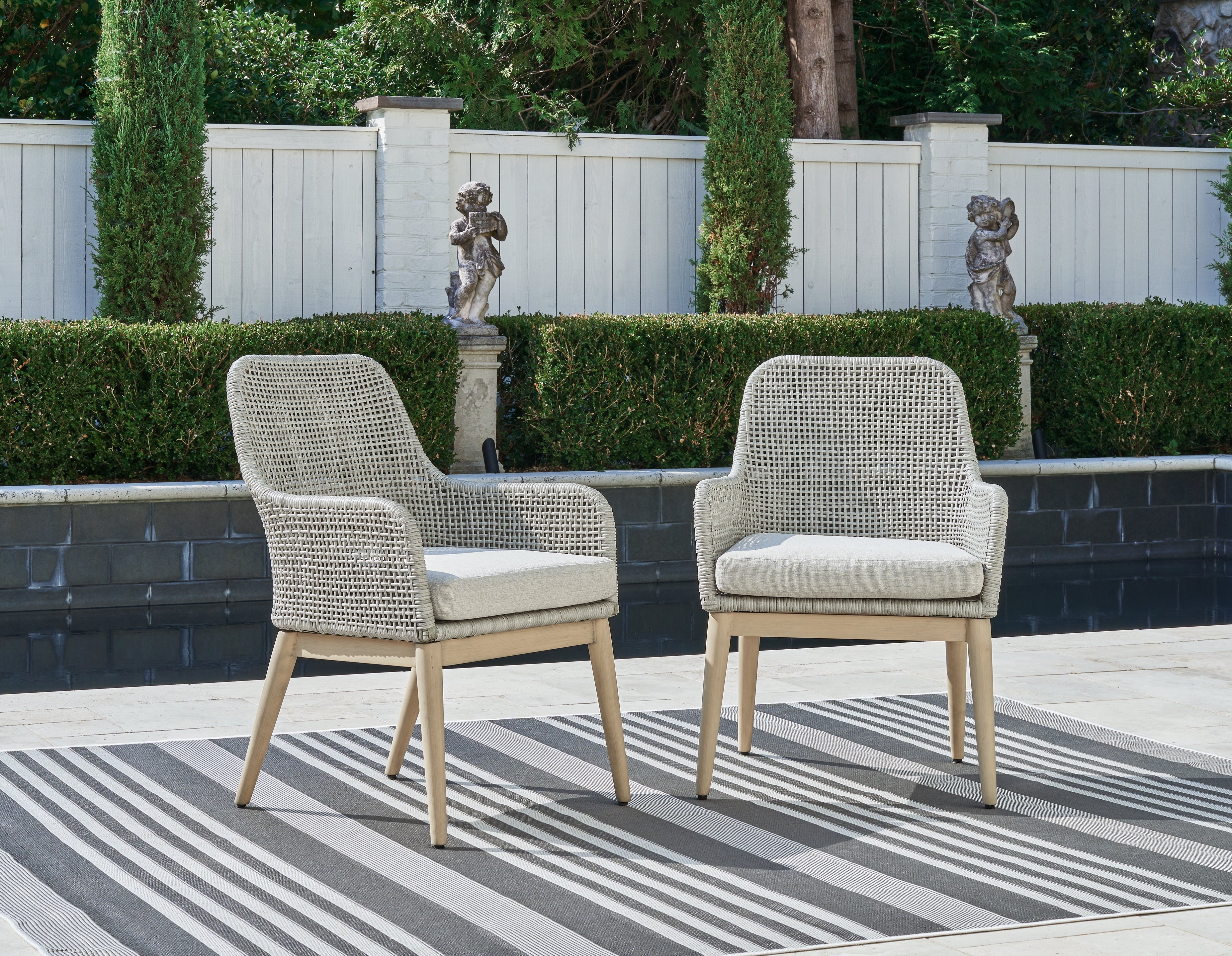 Furniture City Laplace - Ashley Furniture - Seton Creek Outdoor - Arm Chair With Cushion (Set of 2) - P798-601A