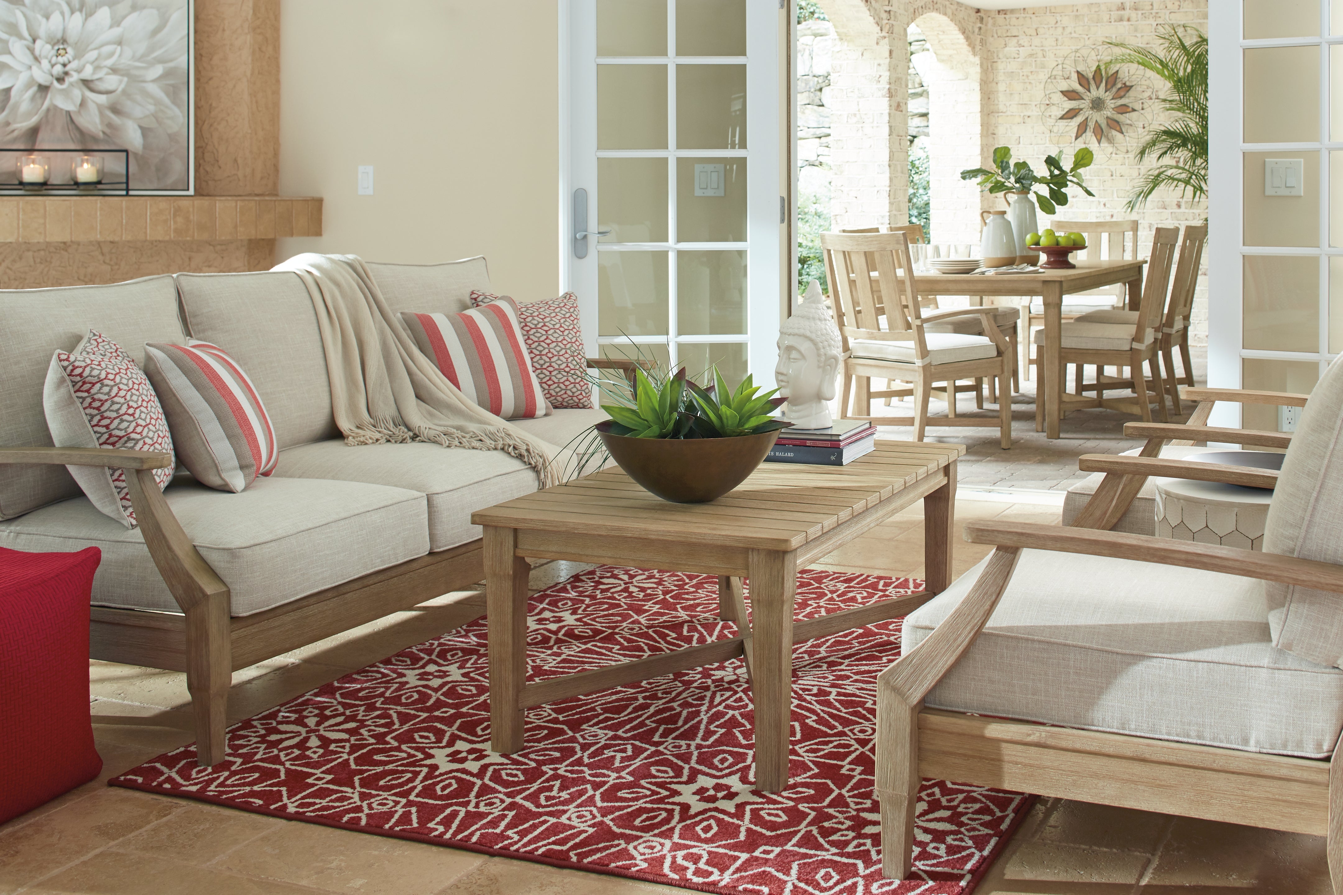Furniture City Laplace - Ashley Furniture - Clare View Outdoor - Sofa with Cushion - P801-838