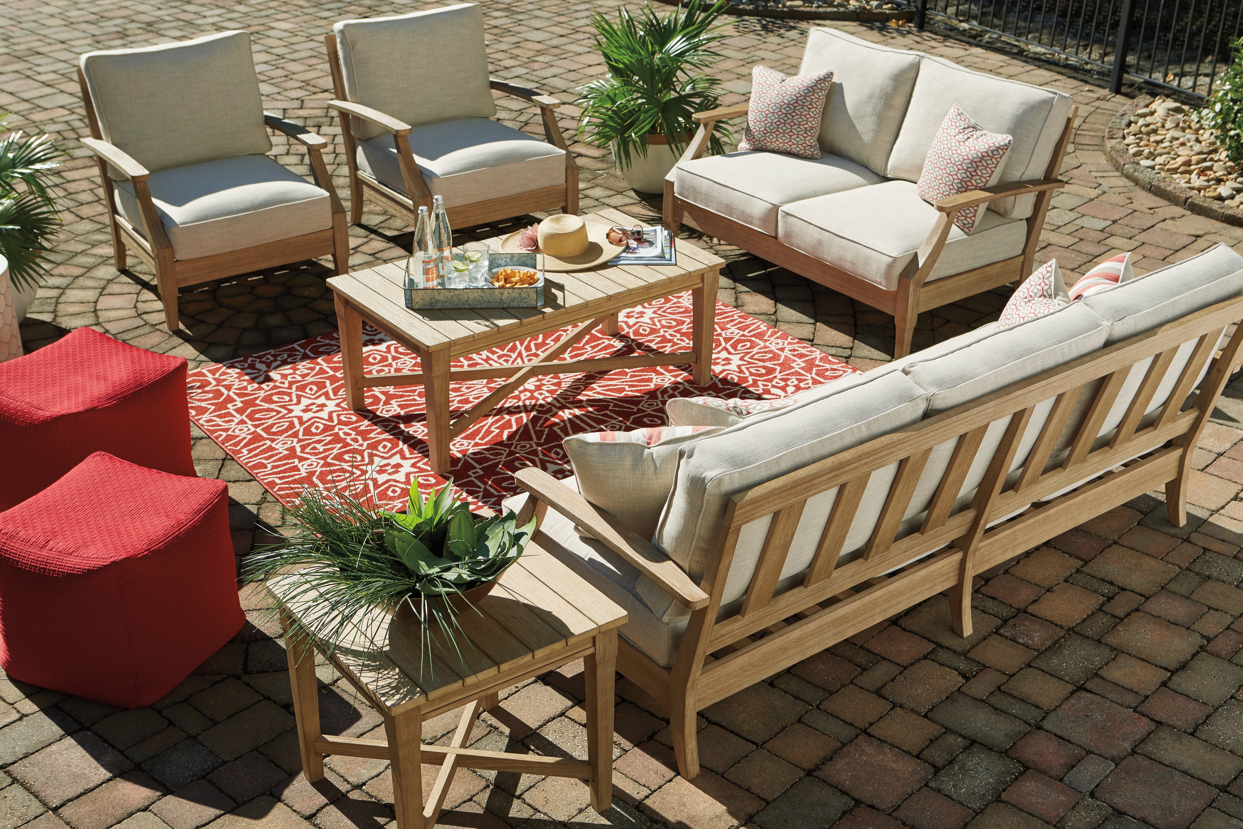 Furniture City Laplace - Ashley Furniture - Clare View Outdoor - Sofa with Cushion - P801-838
