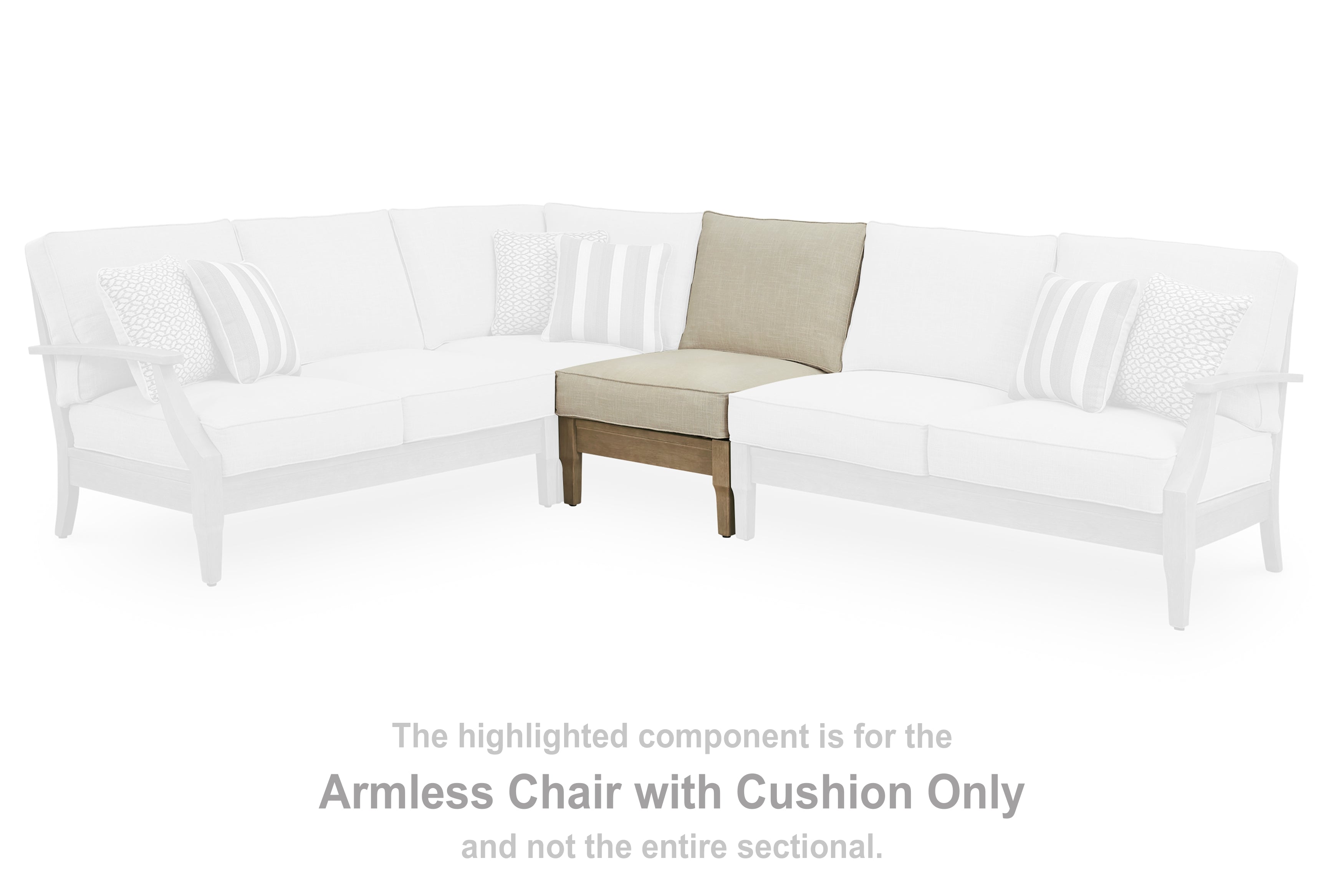 Furniture City Laplace - Ashley Furniture - Clare View Outdoor - Armless Chair w/Cushion - P801-846