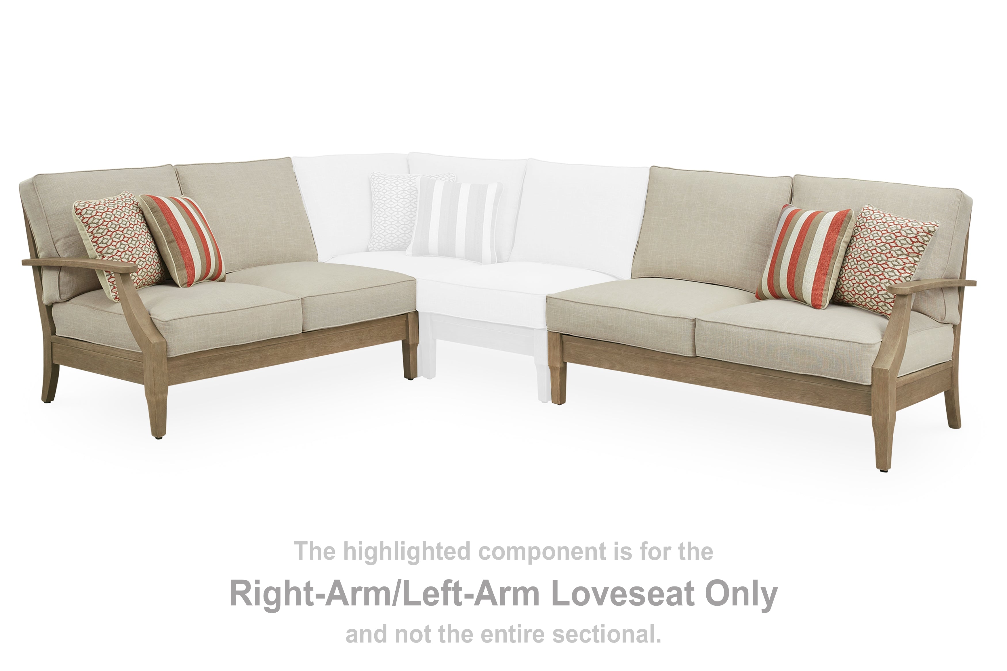 Furniture City Laplace - Ashley Furniture - Clare View Outdoor - RAF/LAF Loveseat w/CUSH (Set of 2) - P801-854