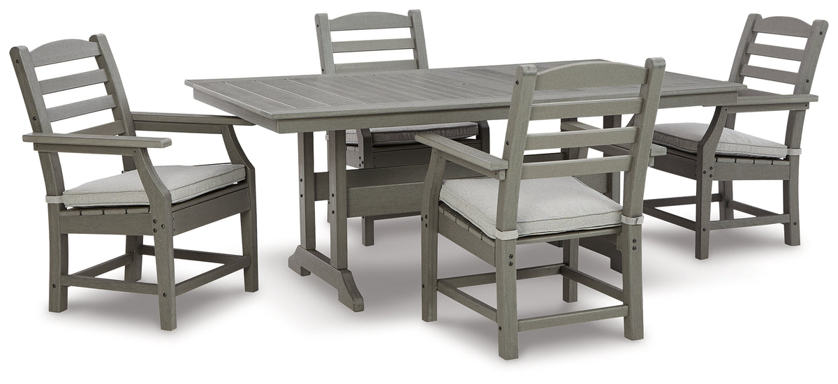 Furniture City Laplace - Ashley Furniture - Visola Outdoor Dining Table with 4 Chairs - Outdoor Dining Table with 4 Chairs - P802P4