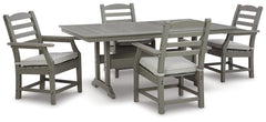 Furniture City Laplace - Ashley Furniture - Visola Outdoor Dining Table with 4 Chairs - Outdoor Dining Table with 4 Chairs - P802P4