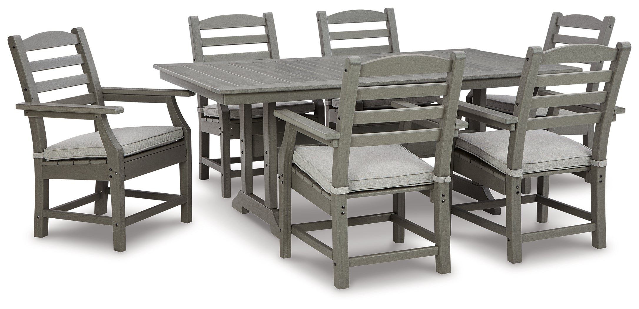 Furniture City Laplace - Ashley Furniture - Visola Outdoor Dining Table with 6 Chairs - Outdoor Dining Table with 6 Chairs - P802P3