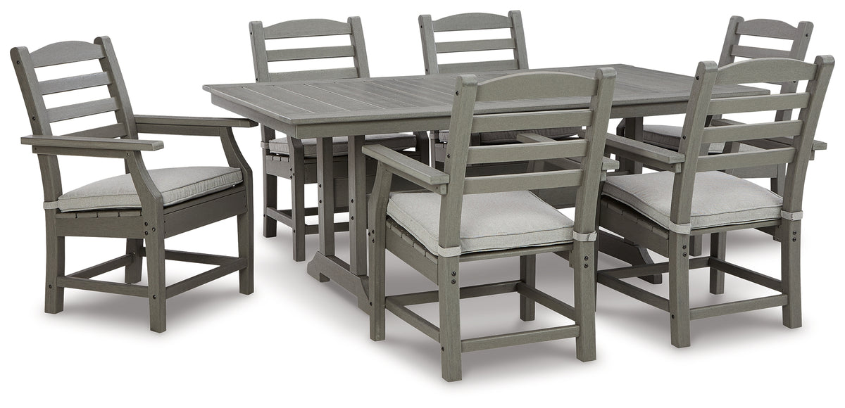 Furniture City Laplace - Ashley Furniture - Visola Outdoor Dining Table with 6 Chairs - Outdoor Dining Table with 6 Chairs - P802P3