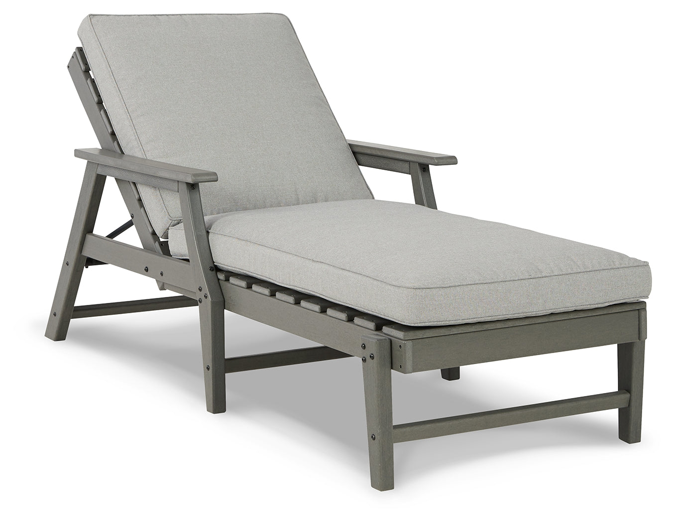 Furniture City Laplace - Ashley Furniture - Visola Outdoor - Chaise Lounge with Cushion / Gray - P802-815