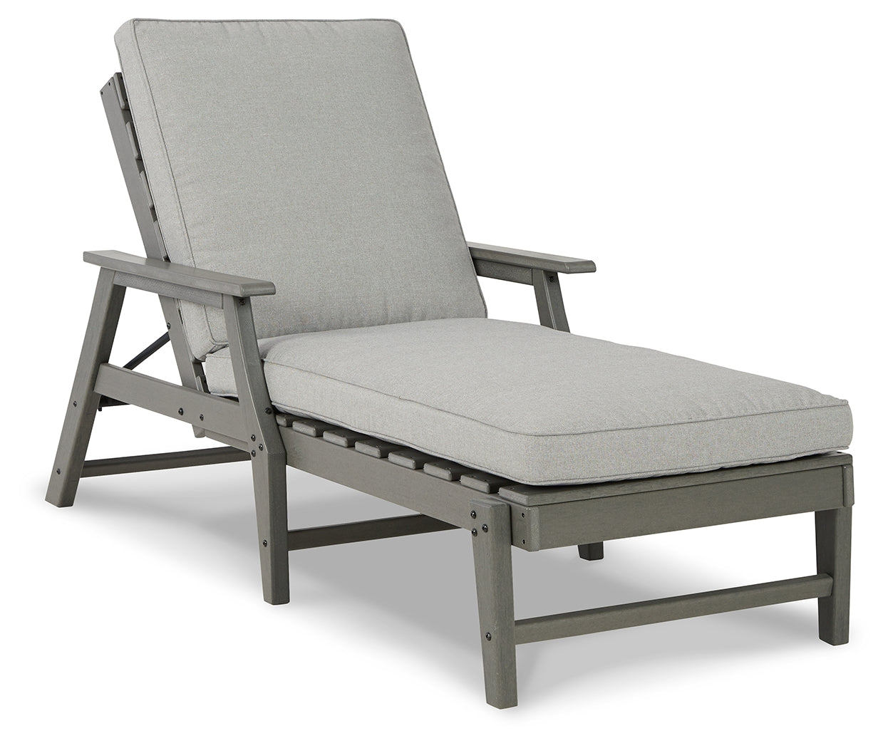 Furniture City Laplace - Ashley Furniture - Visola Outdoor - Chaise Lounge with Cushion / Gray - P802-815