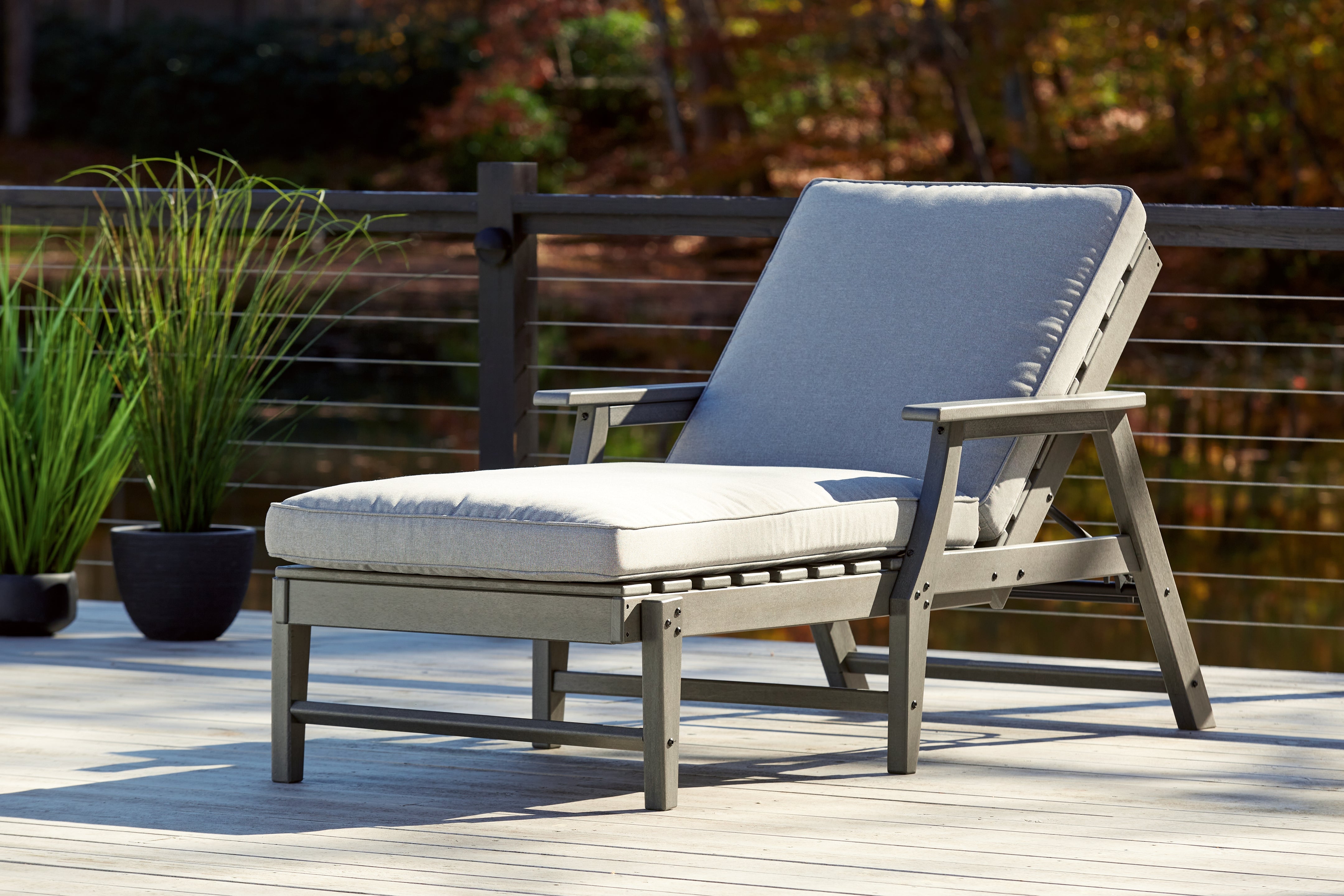 Furniture City Laplace - Ashley Furniture - Visola Outdoor - Chaise Lounge with Cushion - P802-815
