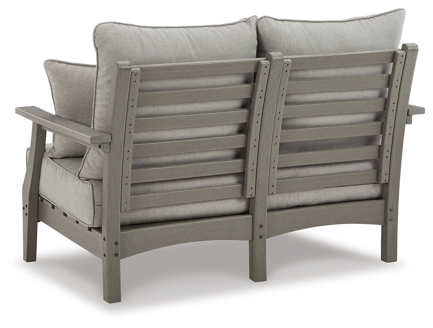 Furniture City Laplace - Ashley Furniture - Visola Outdoor - Loveseat w/Cushion / Gray - P802-835