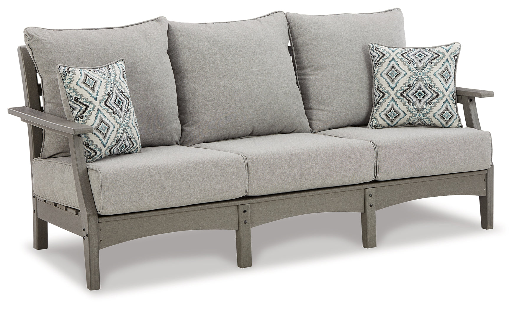 Furniture City Laplace - Ashley Furniture - Visola Outdoor - Sofa with Cushion / Gray - P802-838