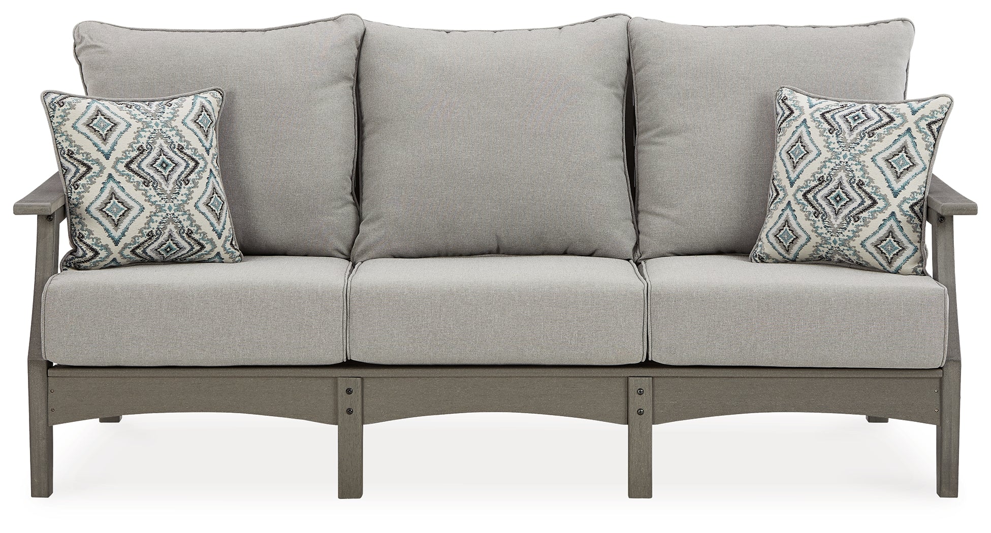 Furniture City Laplace - Ashley Furniture - Visola Outdoor - Sofa with Cushion / Gray - P802-838