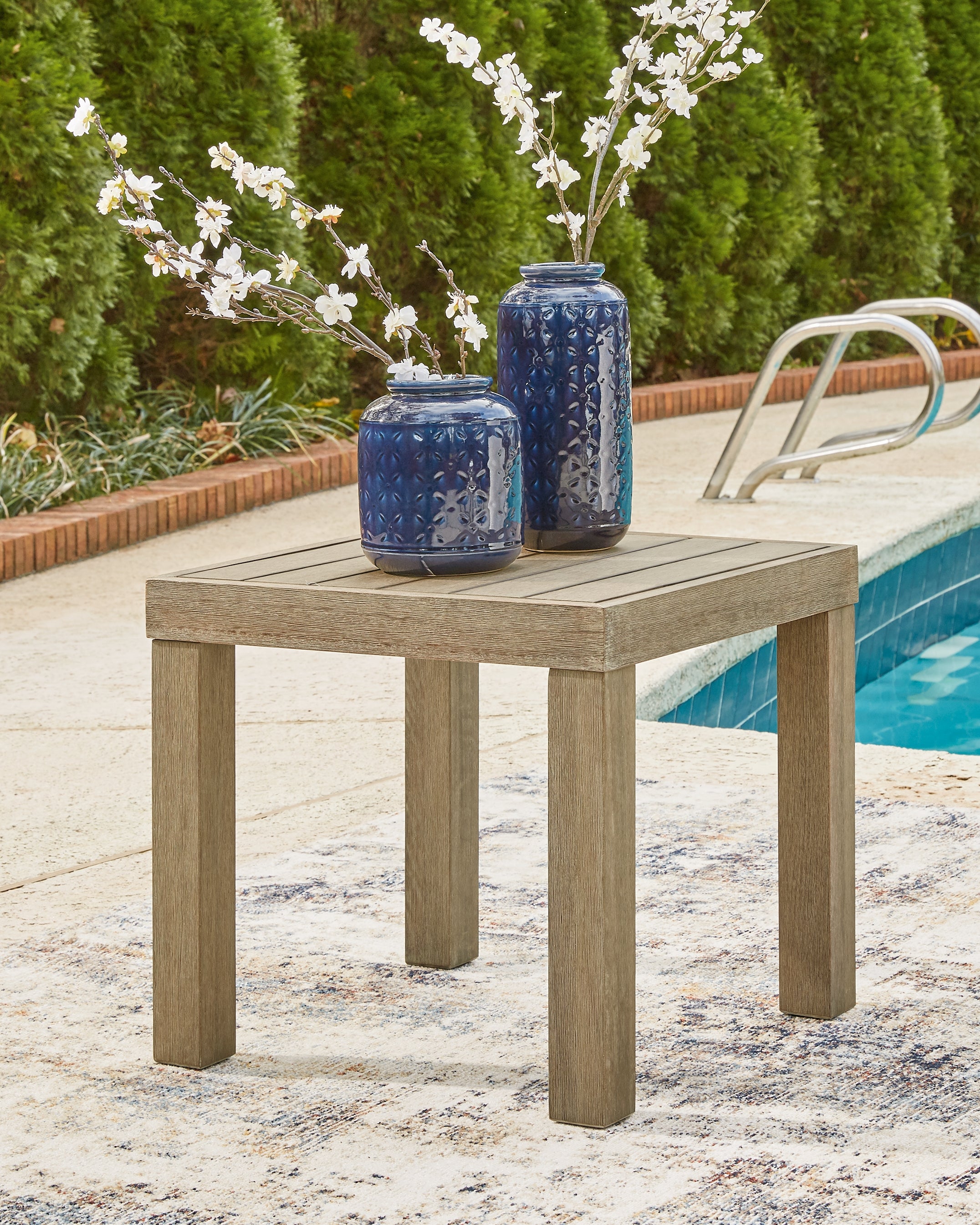Furniture City Laplace - Ashley Furniture - Silo Point Outdoor - Square End Table / Brown - P804-702
