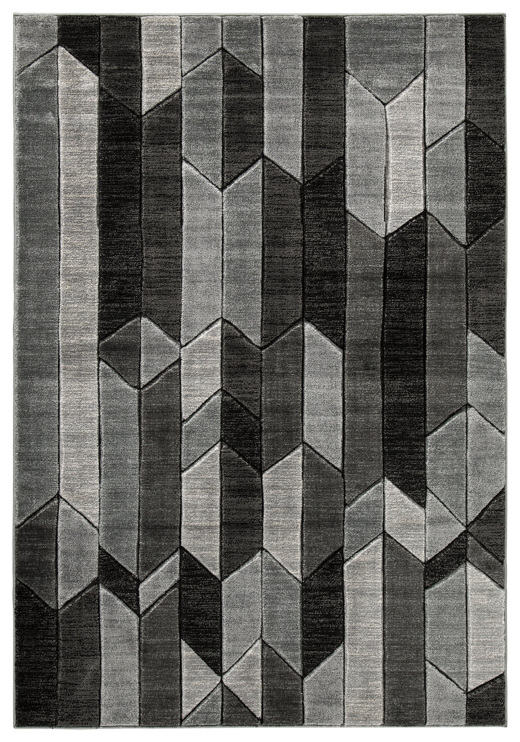 Furniture City Laplace - Ashley Furniture - Chayse Rug - 6'6" x 9'6" Rug / Black/Gray - R403461