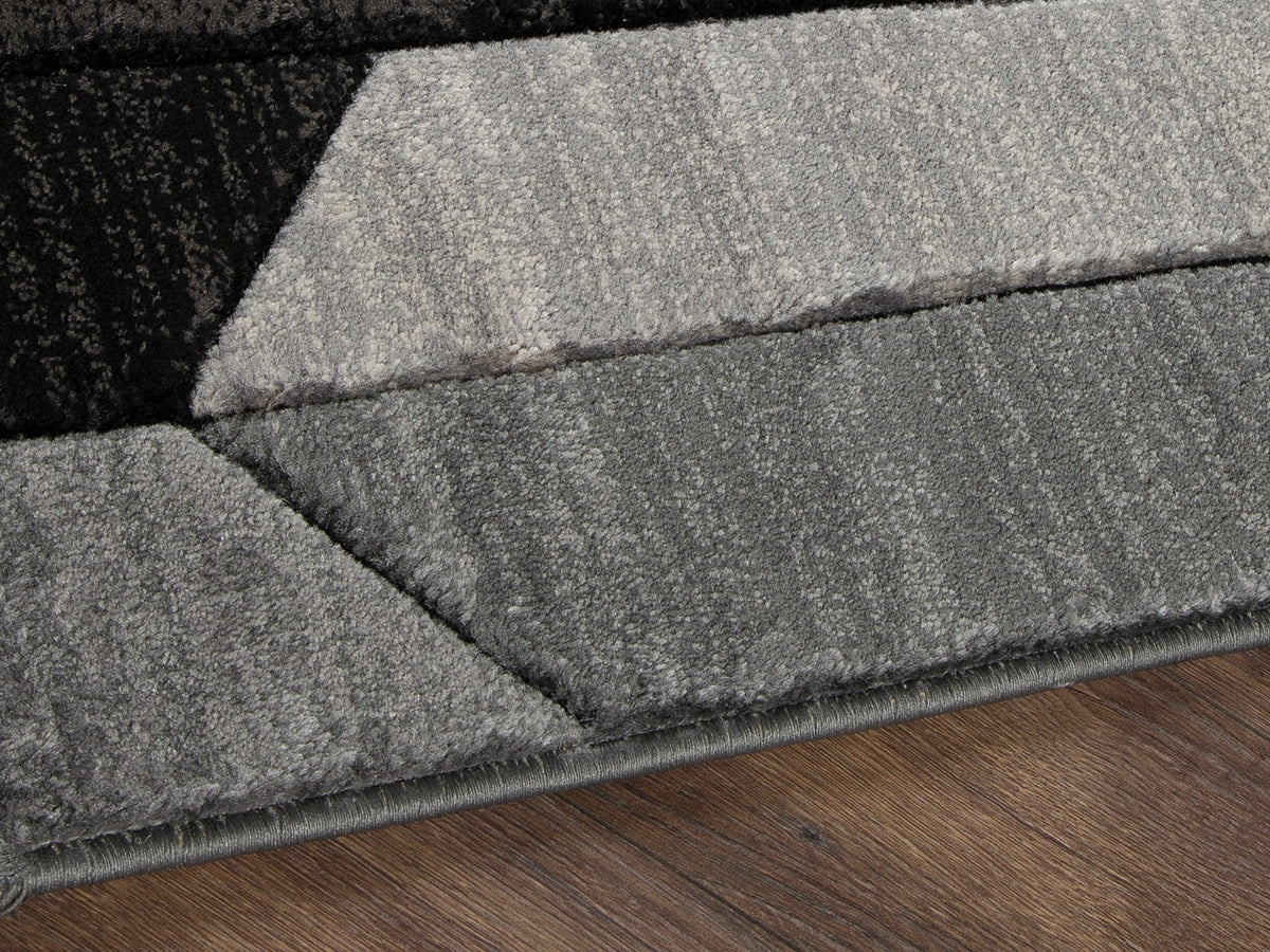 Furniture City Laplace - Ashley Furniture - Chayse Rug - 6'6" x 9'6" Rug / Black/Gray - R403461
