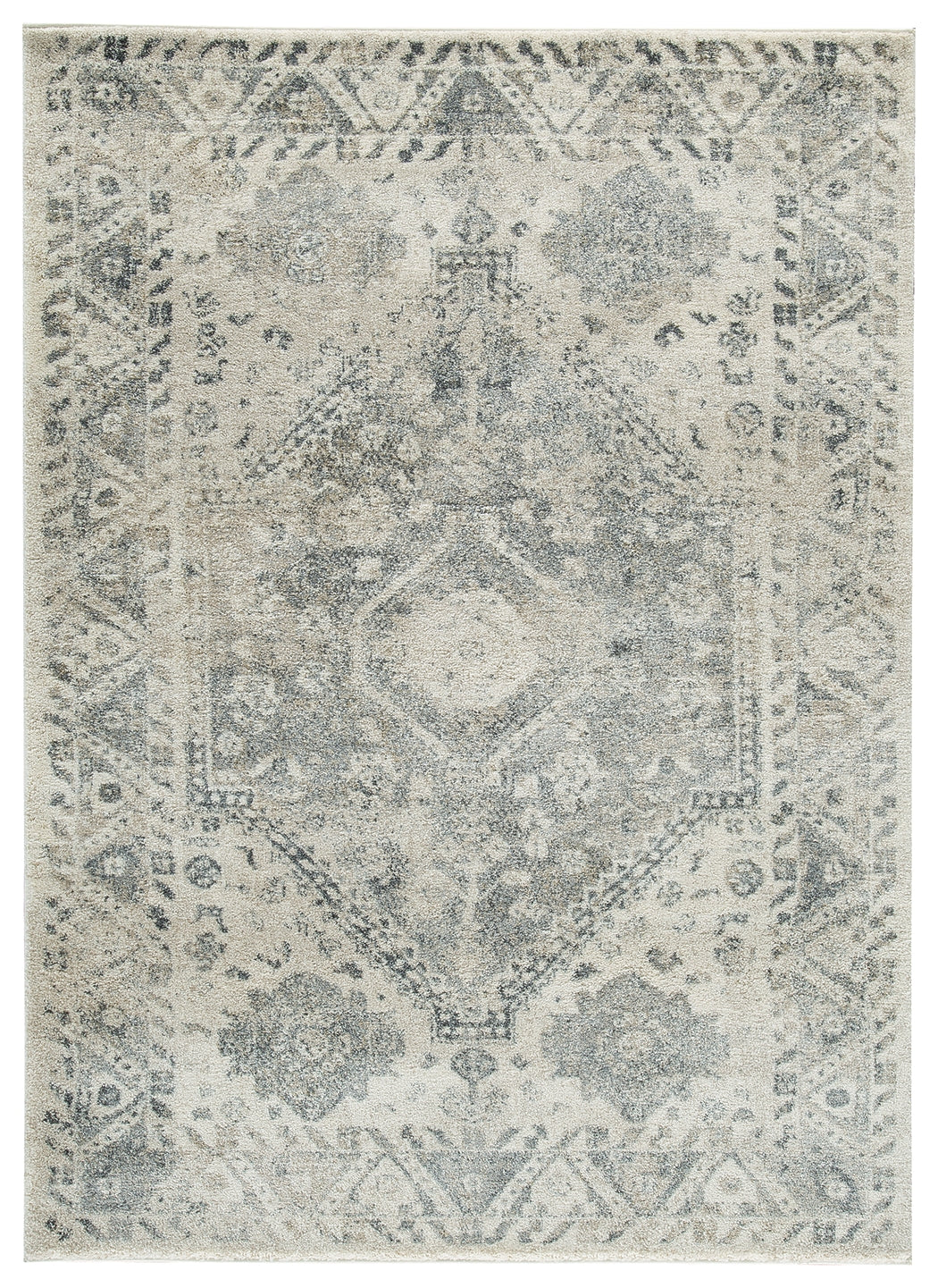 Furniture City Laplace - Ashley Furniture - Precia Rug - 5'3" x 7'3" Rug / Gray/Cream - R404132