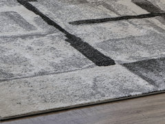 Furniture City Laplace - Ashley Furniture - Brycebourne Rug - 5'3" x 7'7" Rug / Black/Cream/Gray - R404982