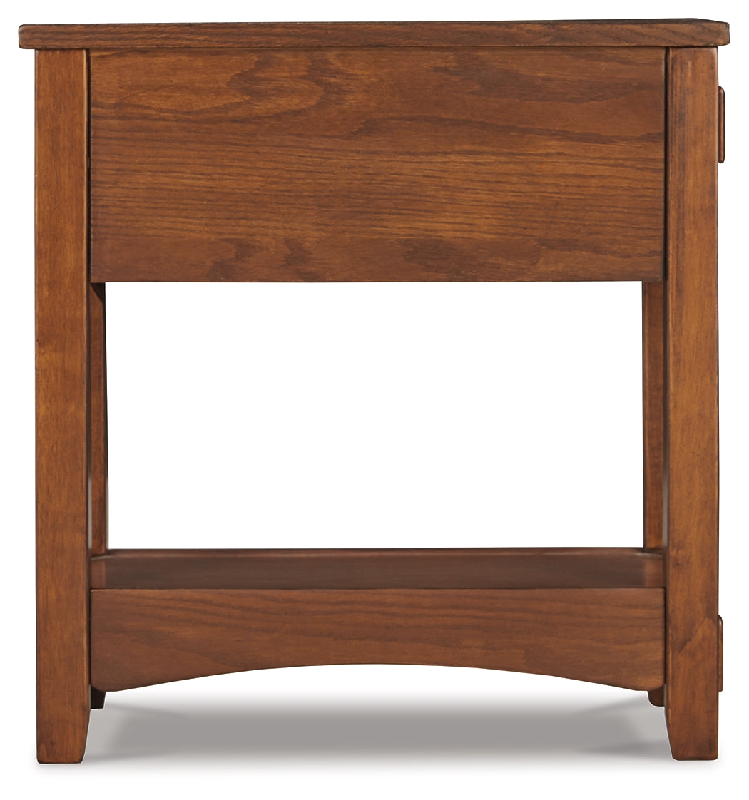 Furniture City Laplace - Ashley Furniture - Breegin Chairside End Table - Chair Side End Table / Brown - T007-319