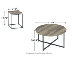 Furniture City Laplace - Ashley Furniture - Wadeworth Table (Set of 3) - Occasional Table Set (3/CN) / Two-tone - T103-213