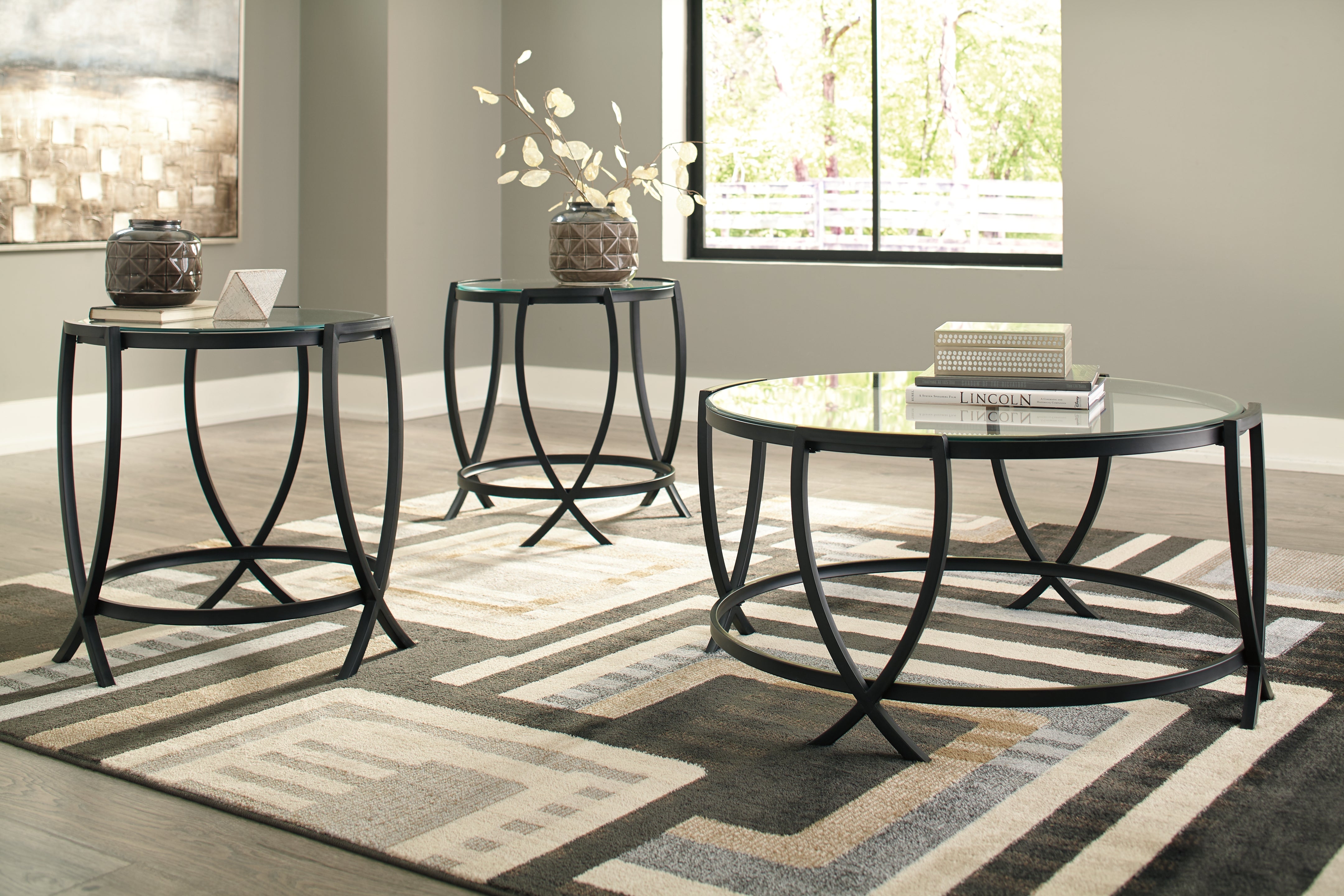 Furniture City Laplace - Ashley Furniture - Tarrin Table (Set of 3) - Occasional Table Set (3/CN) / Black - T115-13