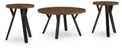 Furniture City Laplace - Ashley Furniture - Elbrynn Table (Set of 3) - Occasional Table Set (3/CN) / Brown/Black - T153-13