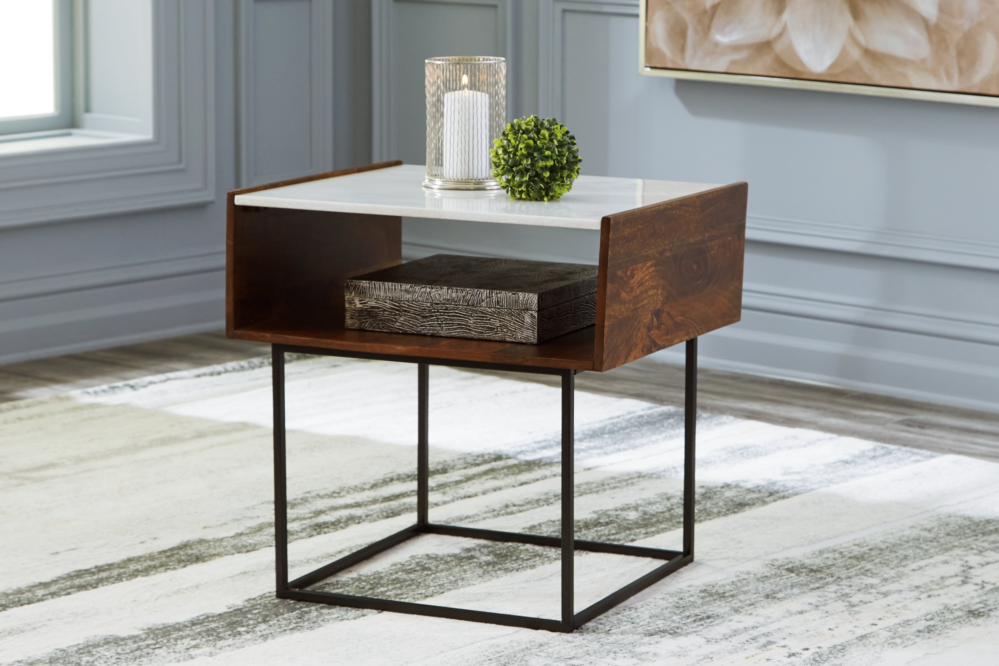 Furniture City Laplace - Ashley Furniture - Rusitori End Table - Rectangular End Table / Multi - T169-3