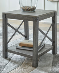 Furniture City Laplace - Ashley Furniture - Freedan End Table - Square End Table / Grayish Brown - T175-2