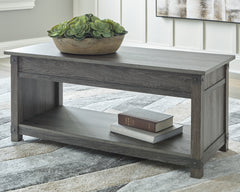 Furniture City Laplace - Ashley Furniture - Freedan Lift-Top Coffee Table - Rect Lift Top Cocktail Table / Grayish Brown - T175-9