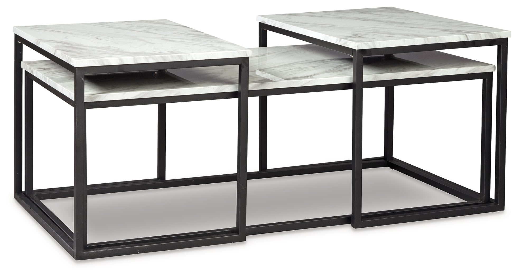 Furniture City Laplace - Ashley Furniture - Donnesta Table (Set of 3) - Occasional Table Set (3/CN) / Gray/Black - T182-13