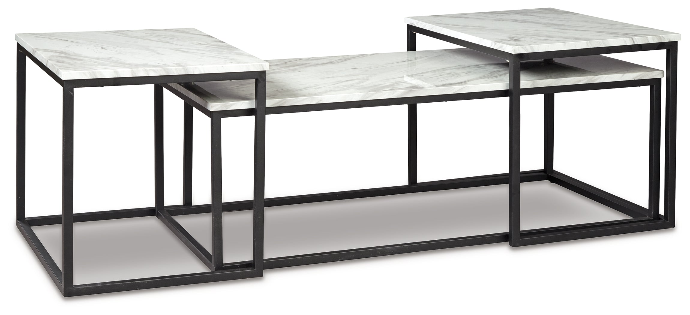 Furniture City Laplace - Ashley Furniture - Donnesta Table (Set of 3) - Occasional Table Set (3/CN) / Gray/Black - T182-13