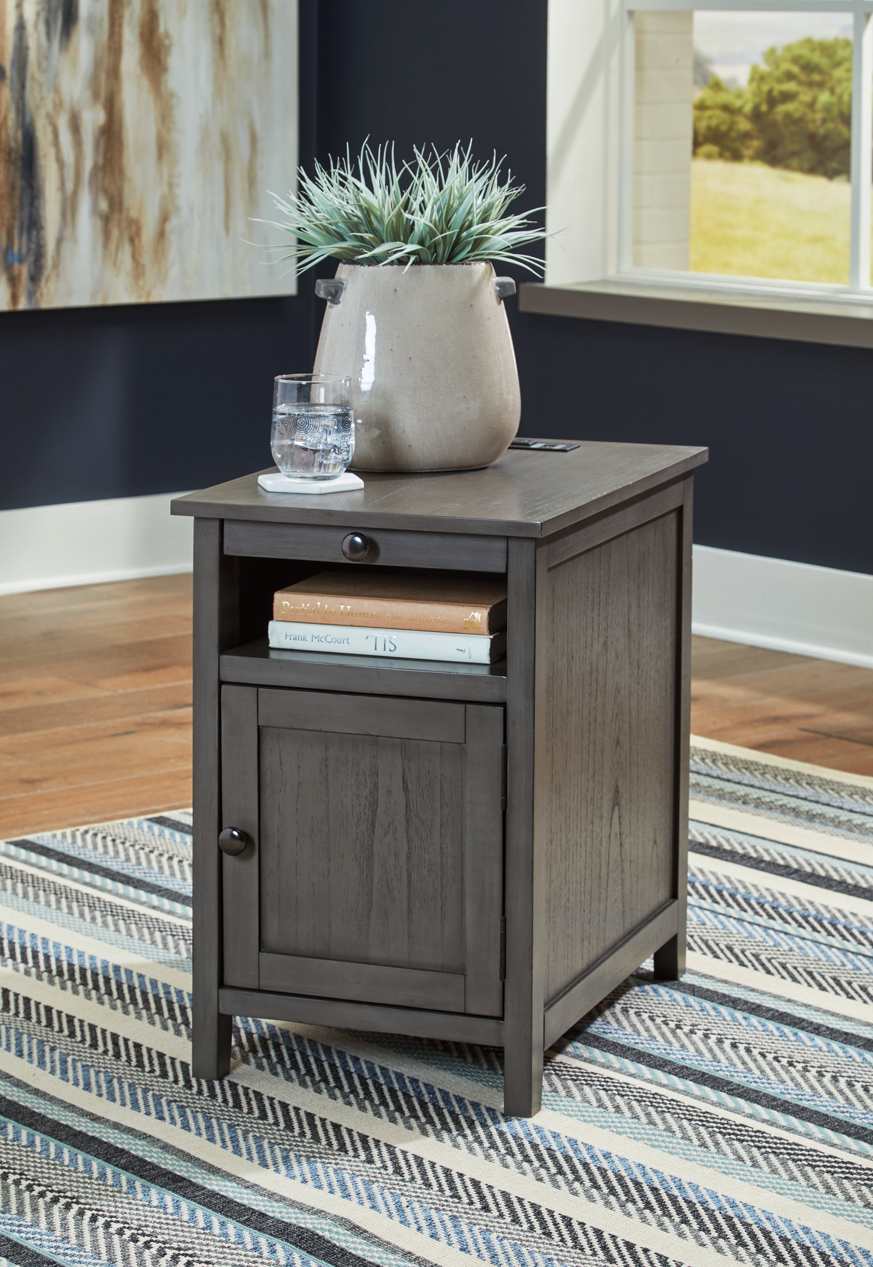 Furniture City Laplace - Ashley Furniture - Treytown Chairside End Table - Chair Side End Table / Gray - T300-317