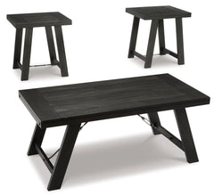 Furniture City Laplace - Ashley Furniture - Noorbrook Table (Set of 3) - Occasional Table Set (3/CN) / Black/Pewter - T351-13