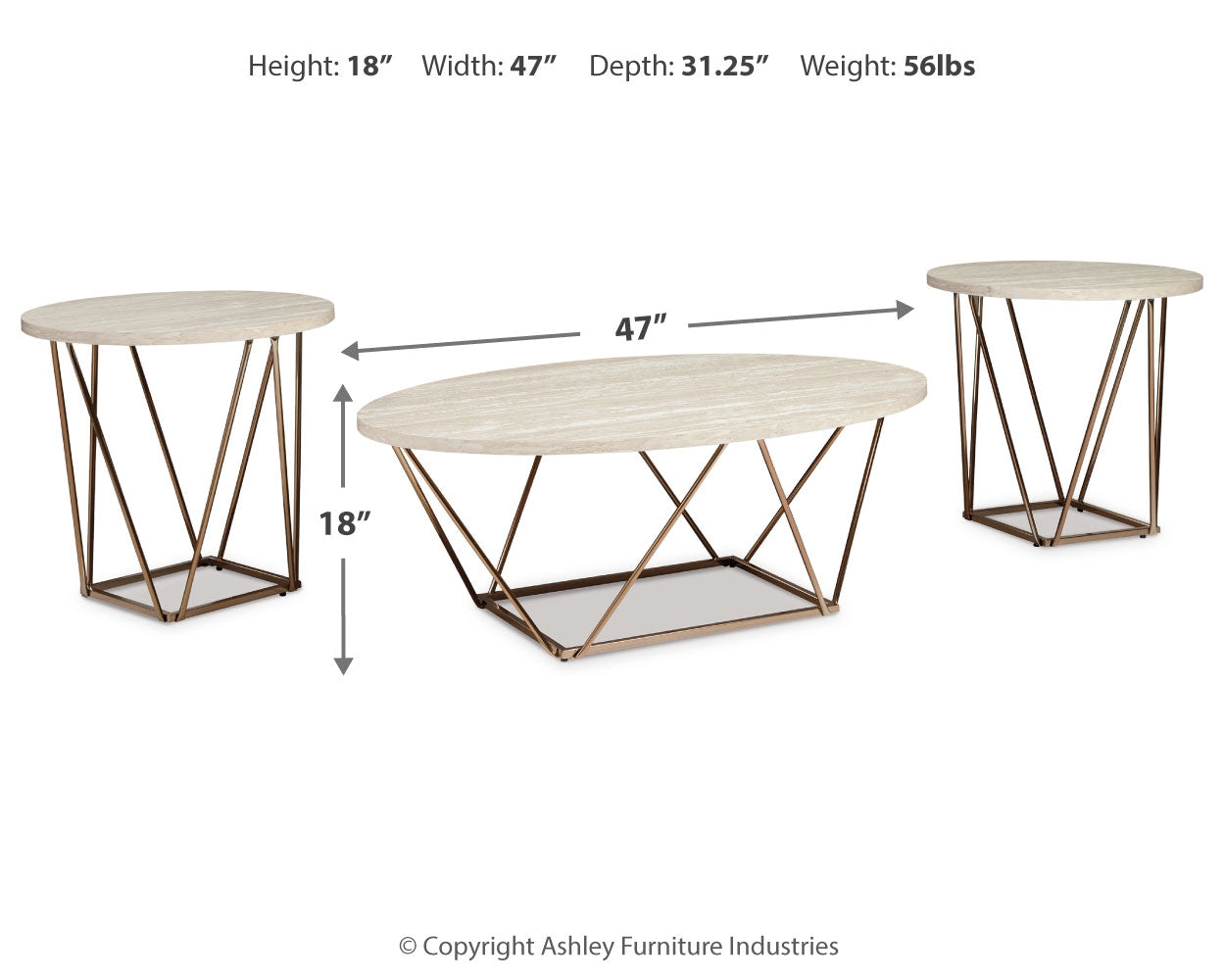 Furniture City Laplace - Ashley Furniture - Tarica Table (Set of 3) - Occasional Table Set (3/CN) - T385-13