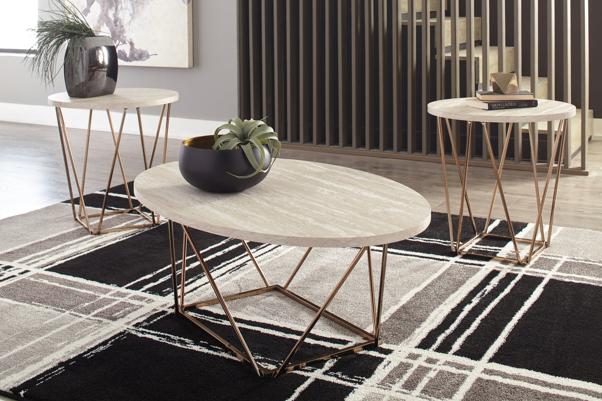 Furniture City Laplace - Ashley Furniture - Tarica Table (Set of 3) - Occasional Table Set (3/CN) / Two-tone - T385-13