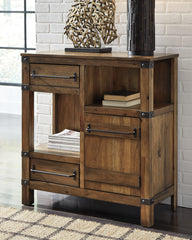 Furniture City Laplace - Ashley Furniture - Roybeck Accent Cabinet - Accent Cabinet / Light Brown/Bronze - T411-40