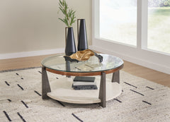 Furniture City Laplace - Ashley Furniture - Frazwa Coffee Table - Round Cocktail Table - T432-8