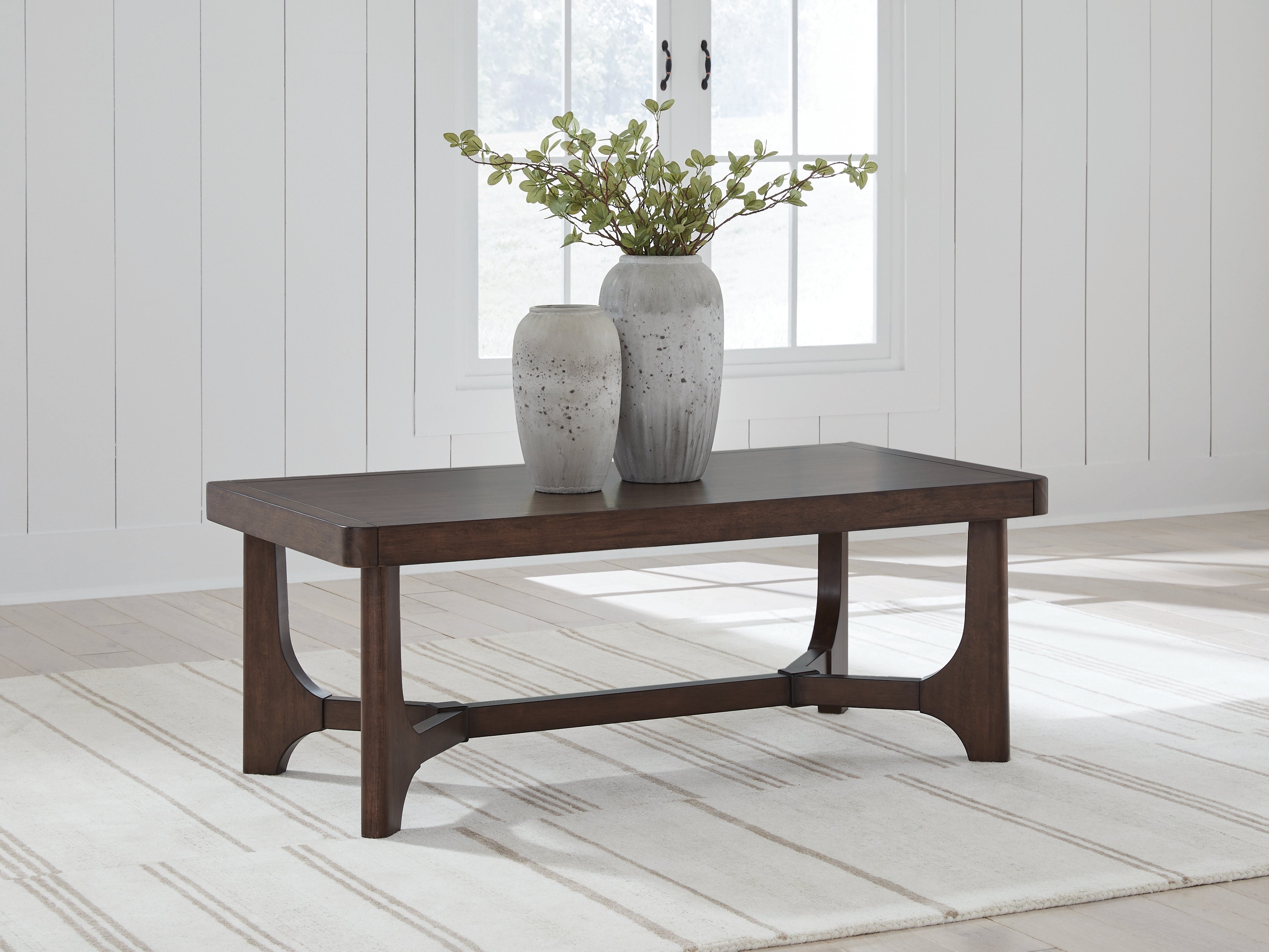 Furniture City Laplace - Ashley Furniture - Korestone Coffee Table - Rectangular Cocktail Table / Dark Brown - T438-1