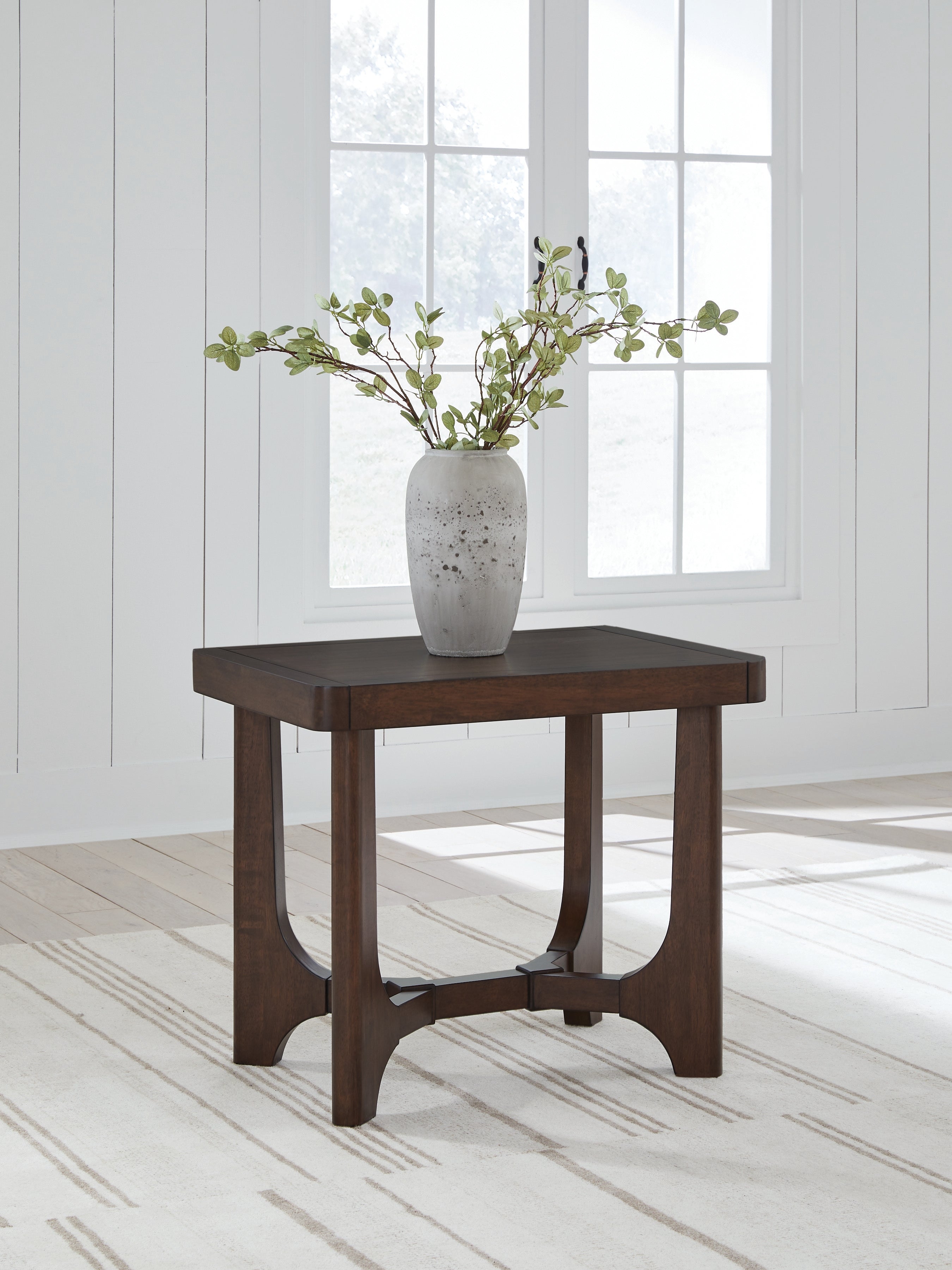 Furniture City Laplace - Ashley Furniture - Korestone End Table - Rectangular End Table / Dark Brown - T438-3