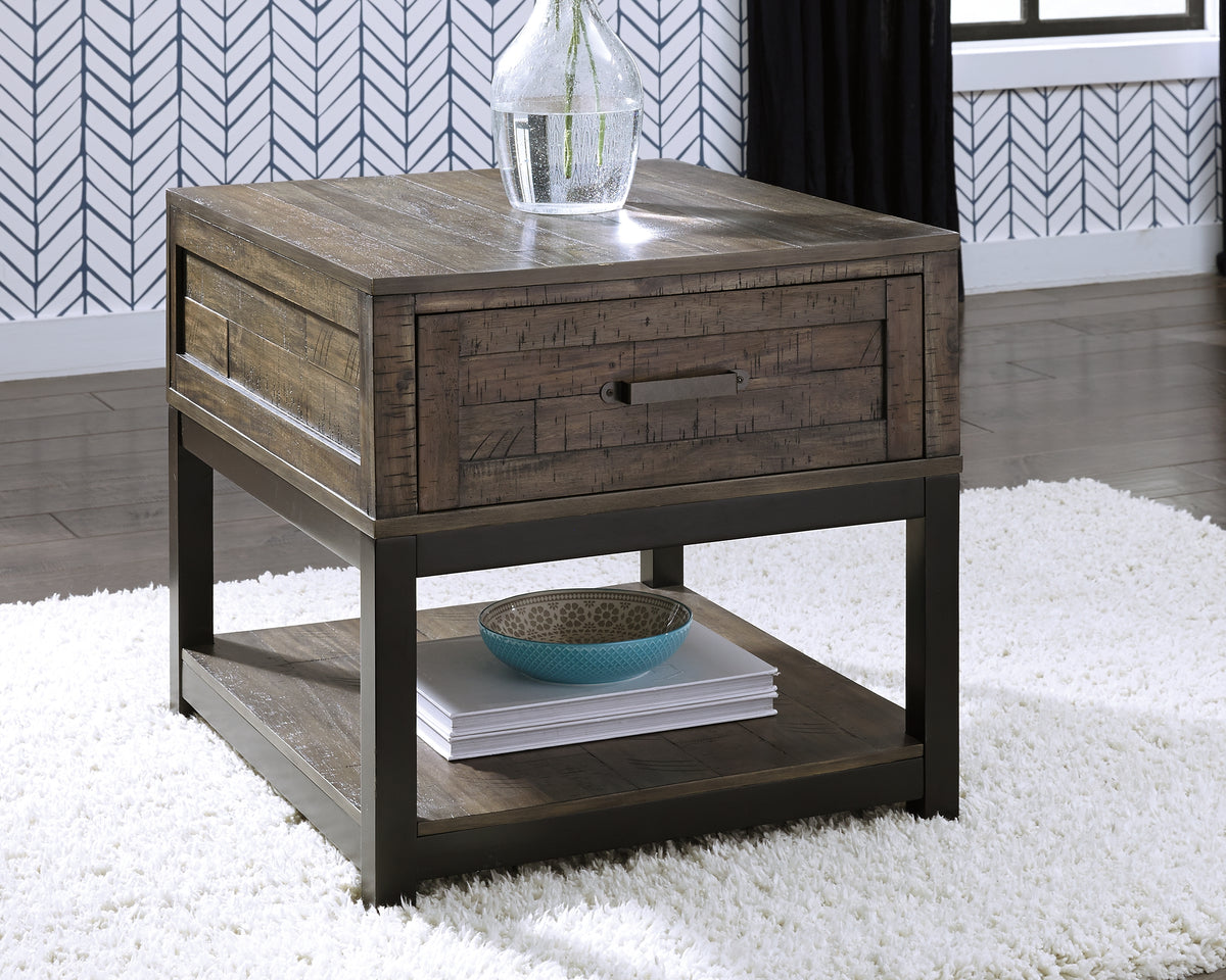 Furniture City Laplace - Ashley Furniture - Johurst End Table - Rectangular End Table / Grayish Brown - T444-3